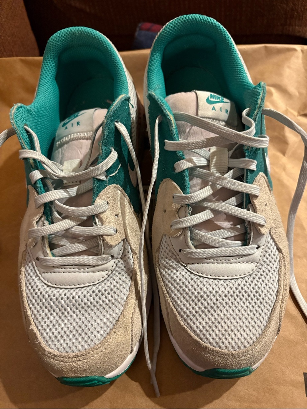 Nike Air Max Excee Womens Pure Platinum White teal sneakers SZ 7.5 - Picture 2 of 7